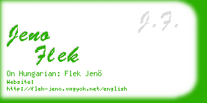 jeno flek business card